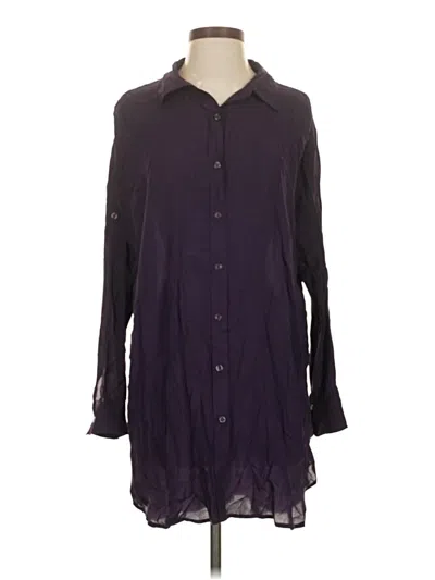 Pre-owned Lands' End 3/4 Sleeve Blouse In Purple