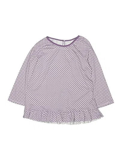 Pre-owned Lands' End Kids'  3/4 Sleeve Blouse In Purple