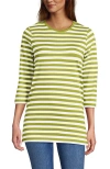 Lands' End 3/4 Sleeve Cotton Supima Tunic In Green
