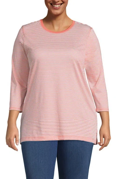 Lands' End 3/4 Sleeve Cotton Supima Tunic In Multi
