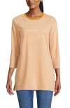 Lands' End 3/4 Sleeve Cotton Supima Tunic In Gray