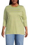 Lands' End 3/4 Sleeve Cotton Supima Tunic In Green