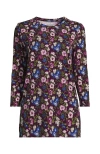 Lands' End 3/4 Sleeve Cotton Supima Tunic In Multi