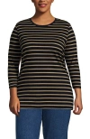 Lands' End 3/4 Sleeve Cotton Supima Tunic In Multi