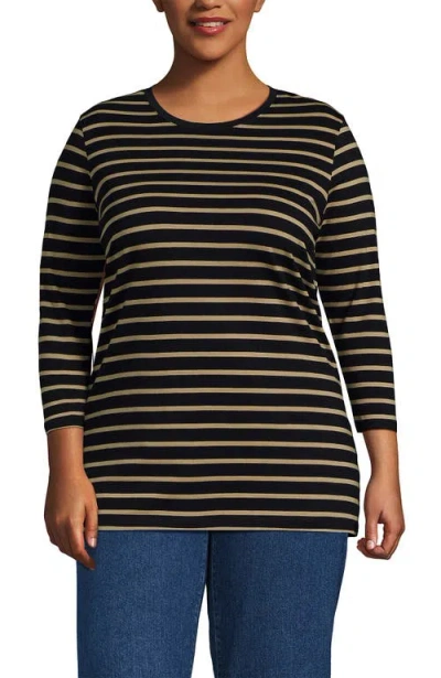 Lands' End 3/4 Sleeve Cotton Supima Tunic In Multi