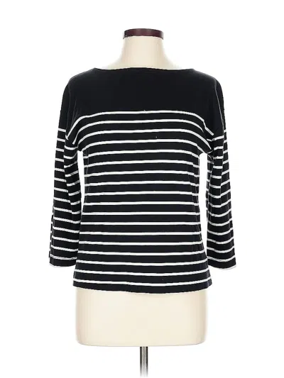 Pre-owned Lands' End 3/4 Sleeve T-shirt In Black