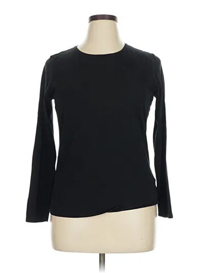 Pre-owned Lands' End 3/4 Sleeve T-shirt In Black