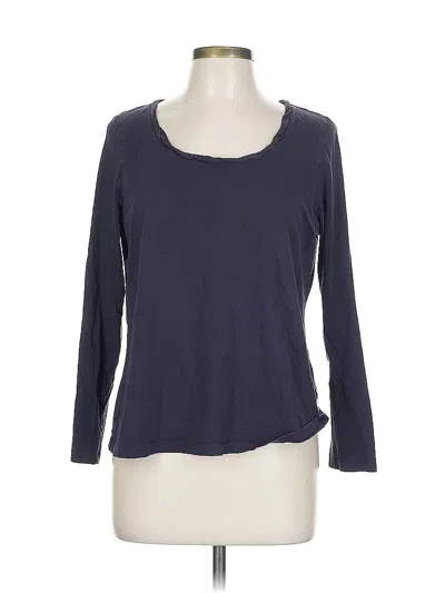 Pre-owned Lands' End 3/4 Sleeve T-shirt In Blue