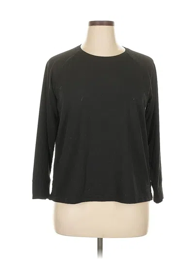 Pre-owned Lands' End 3/4 Sleeve T-shirt In Gray