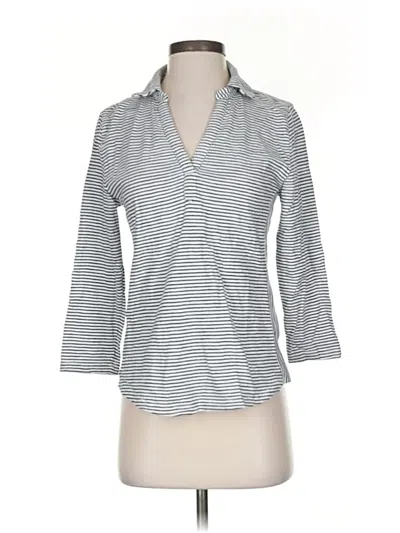 Pre-owned Lands' End 3/4 Sleeve T-shirt In Gray