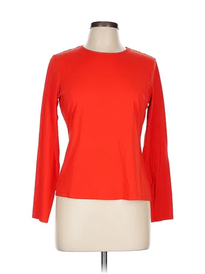 Pre-owned Lands' End 3/4 Sleeve T-shirt In Red