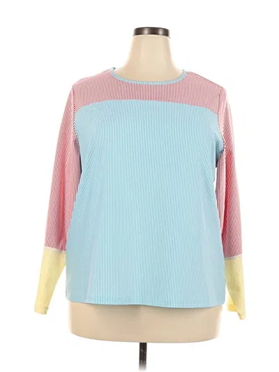 Pre-owned Lands' End 3/4 Sleeve T-shirt In Red