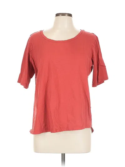 Pre-owned Lands' End 3/4 Sleeve T-shirt In Red