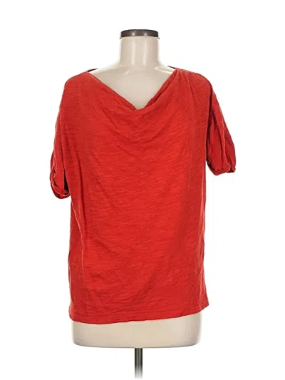 Pre-owned Lands' End 3/4 Sleeve T-shirt In Red