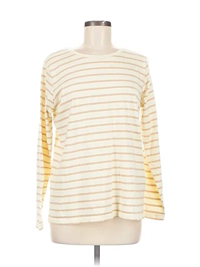 Pre-owned Lands' End 3/4 Sleeve T-shirt In Yellow