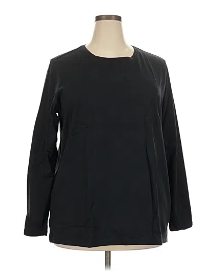 Pre-owned Lands' End 3/4 Sleeve T-shirt In Black