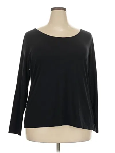 Pre-owned Lands' End 3/4 Sleeve T-shirt In Black