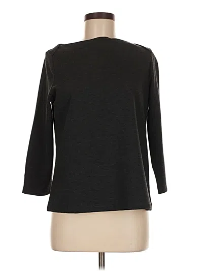 Pre-owned Lands' End 3/4 Sleeve T-shirt In Black