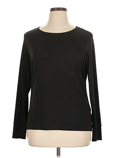 Pre-owned Lands' End 3/4 Sleeve T-shirt In Black