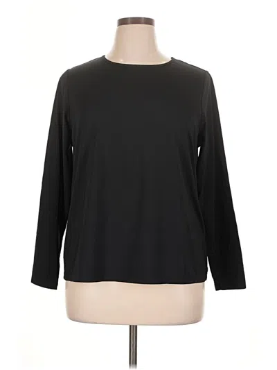 Pre-owned Lands' End 3/4 Sleeve T-shirt In Black
