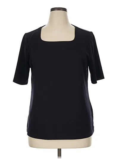 Pre-owned Lands' End 3/4 Sleeve T-shirt In Black