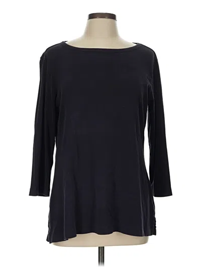 Pre-owned Lands' End 3/4 Sleeve T-shirt In Black