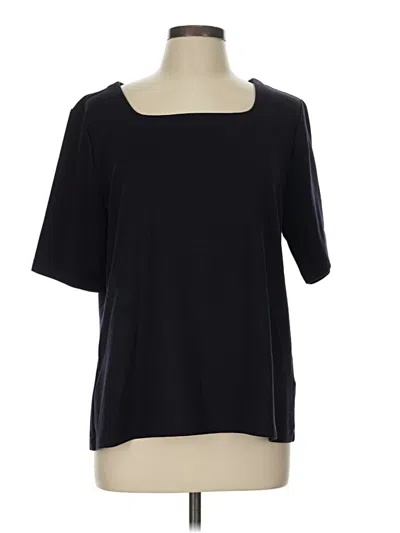 Pre-owned Lands' End 3/4 Sleeve T-shirt In Black