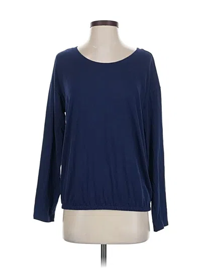 Pre-owned Lands' End 3/4 Sleeve T-shirt In Blue
