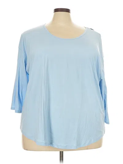 Lands' End 3/4 Sleeve T-shirt In Blue