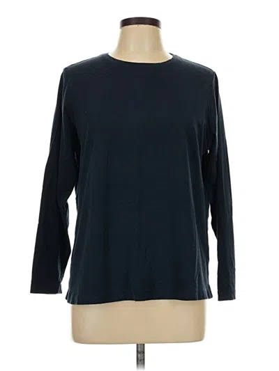 Pre-owned Lands' End 3/4 Sleeve T-shirt In Blue