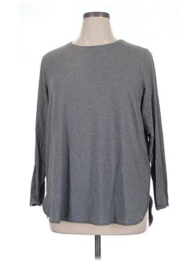Pre-owned Lands' End 3/4 Sleeve T-shirt In Gray