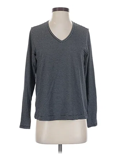Pre-owned Lands' End 3/4 Sleeve T-shirt In Gray