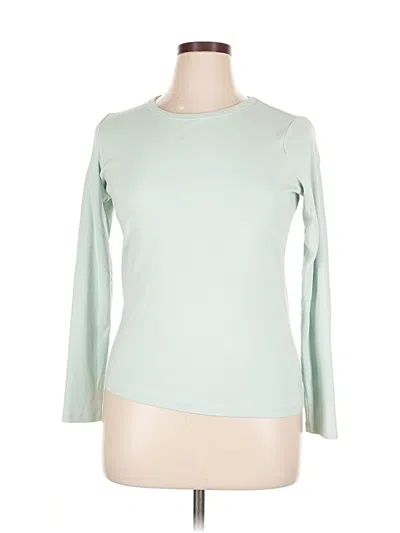 Pre-owned Lands' End 3/4 Sleeve T-shirt In Green