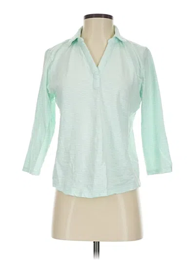 Pre-owned Lands' End 3/4 Sleeve T-shirt In Green