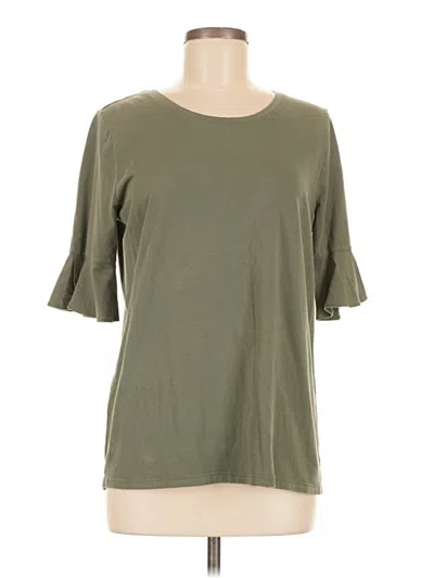Pre-owned Lands' End 3/4 Sleeve T-shirt In Green