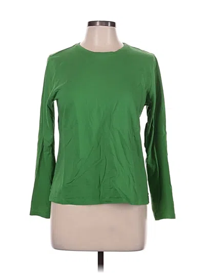 Pre-owned Lands' End 3/4 Sleeve T-shirt In Green