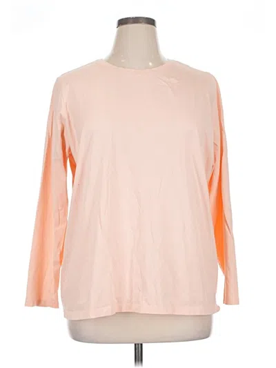 Pre-owned Lands' End 3/4 Sleeve T-shirt In Pink