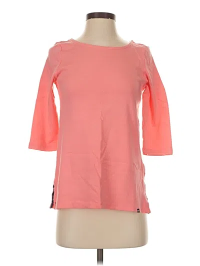 Pre-owned Lands' End 3/4 Sleeve T-shirt In Pink