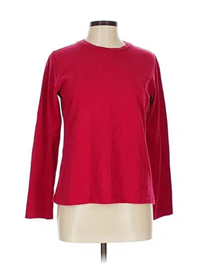 Pre-owned Lands' End 3/4 Sleeve T-shirt In Red
