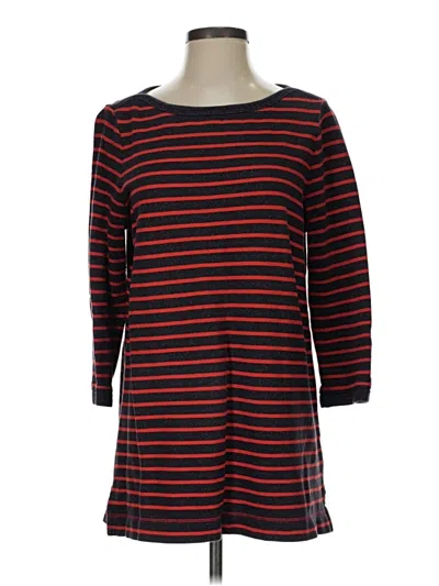 Pre-owned Lands' End 3/4 Sleeve T-shirt In Red