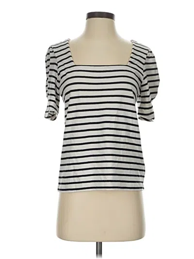 Pre-owned Lands' End 3/4 Sleeve T-shirt In Silver