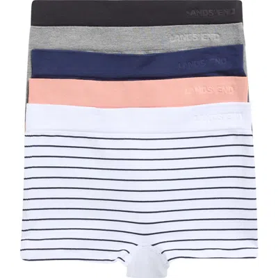 Lands' End 3-pack Cotton Comfort Seamless Boyshorts In Multi