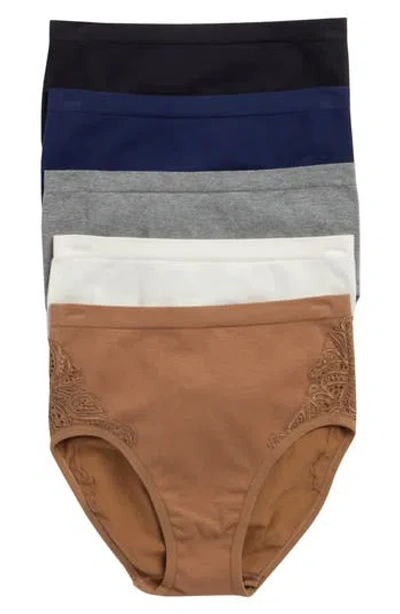 Lands' End 3-pack Cotton Comfort Seamless Briefs In Multi