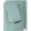 Lands' End 400 Thread Count Organic Cotton Percale Pillowcases In Light Aqua
