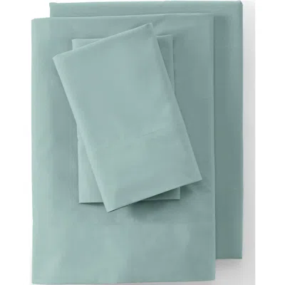 Lands' End 400 Thread Count Organic Cotton Percale Pillowcases In Light Aqua