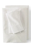 Lands' End 400 Thread Count Premium Supima Cotton No Iron Sateen Bed Sheet Set In White