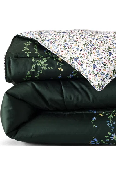Lands' End 400 Thread Count Premium Supima Cotton No Iron Sateen Comforter In Green