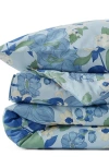 Lands' End 400 Thread Count Premium Supima Cotton No Iron Sateen Comforter In Serene Blue Lilies