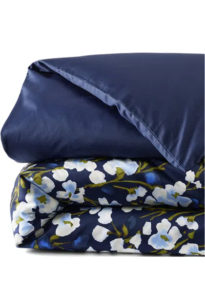 Lands' End 400 Thread Count Premium Supima Cotton No Iron Sateen Duvet Bed Cover In Blue