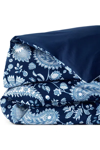 Lands' End 400 Thread Count Premium Supima Cotton No Iron Sateen Duvet Bed Cover In Blue